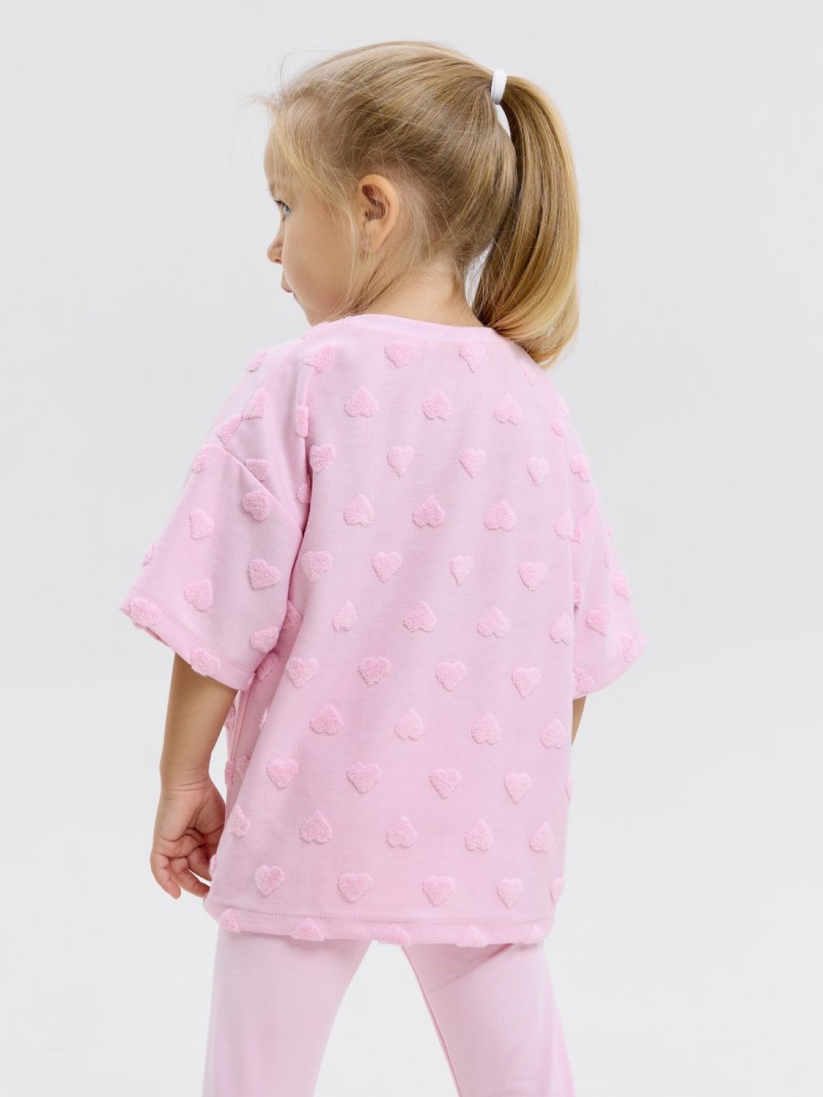 Нарядный костюм для девочки футболка и хлопковые лосины