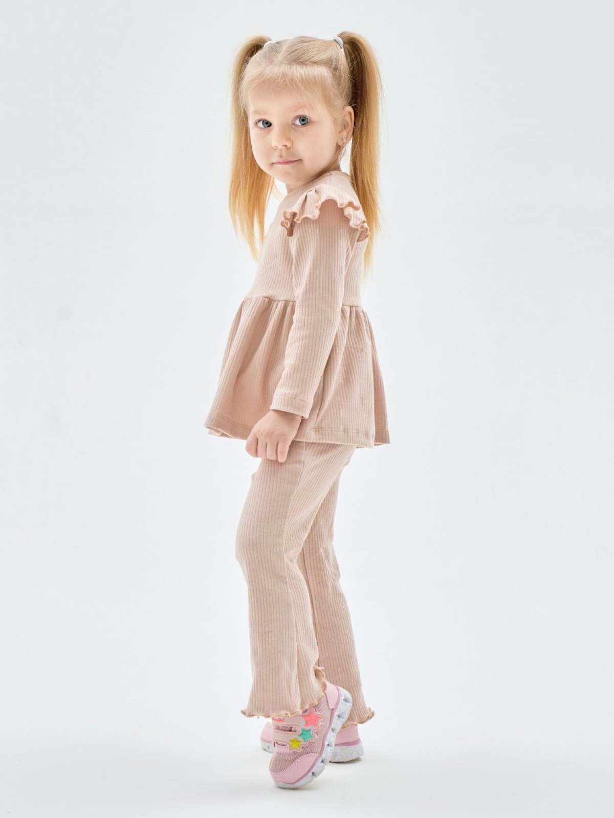 Костюм детский с брюками в рубчик