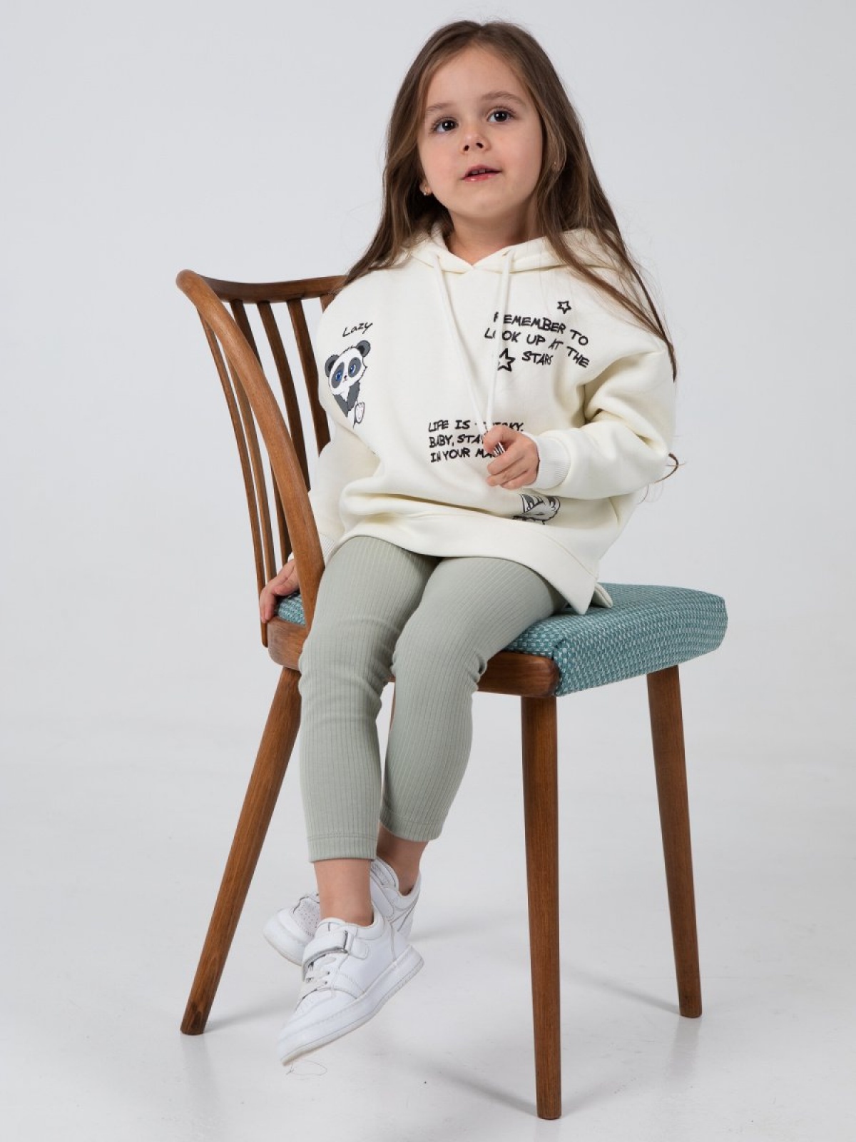 Лосины (легинсы) детские в садик в рубчик набор 2шт