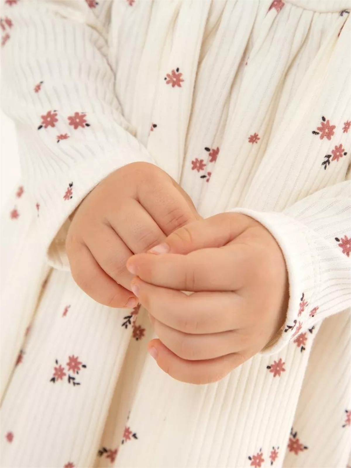 Платье хлопковое детское с длинным рукавом 