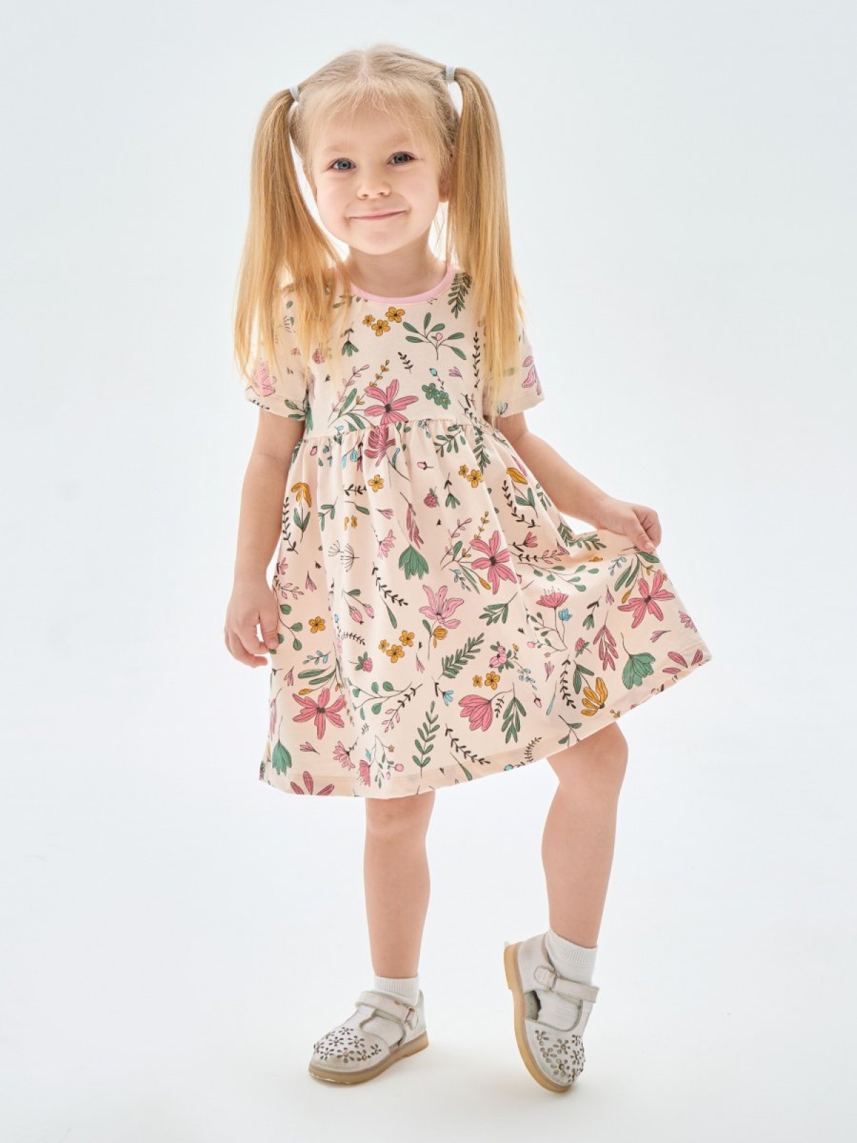 Платье нарядное в садик с коротким рукавом 