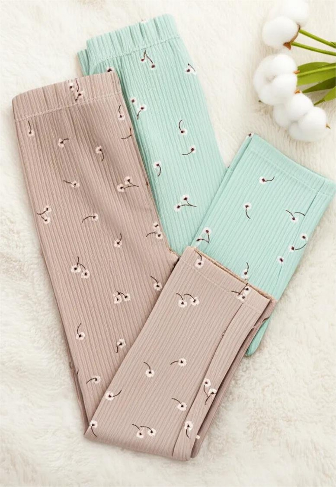 Лосины (легинсы) в рубчик детские набор