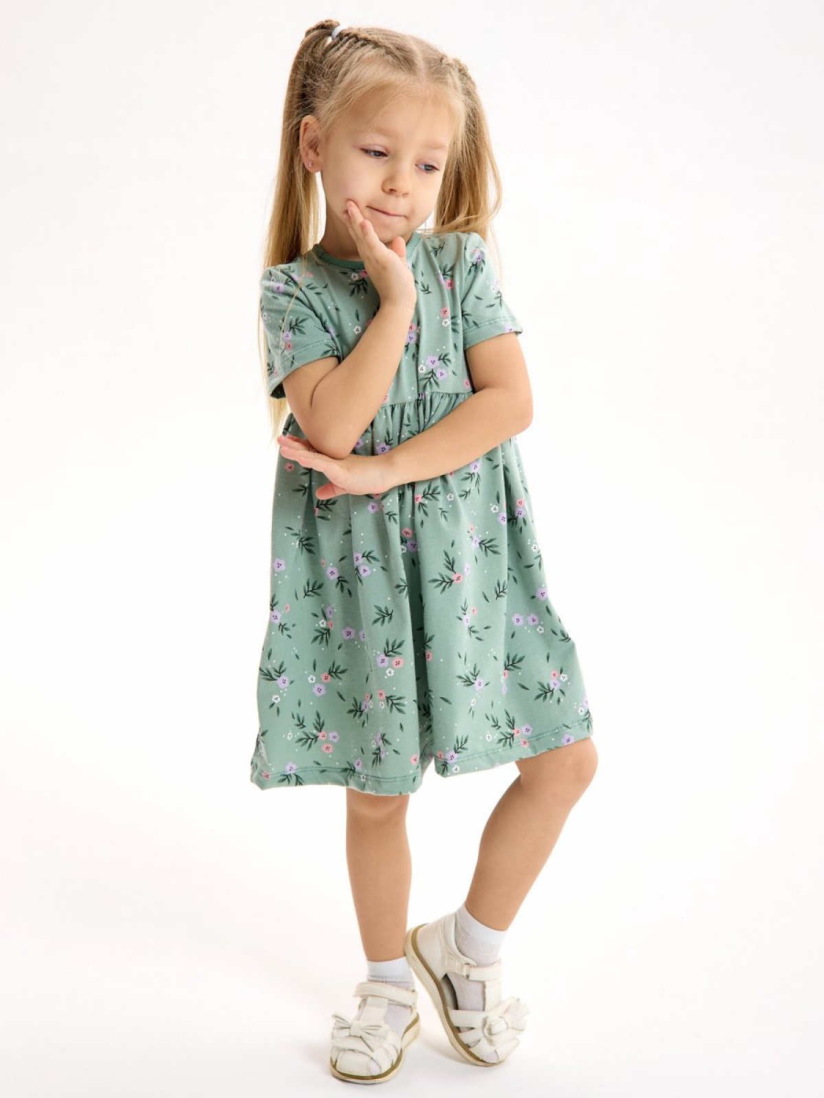 Платье нарядное в садик с коротким рукавом