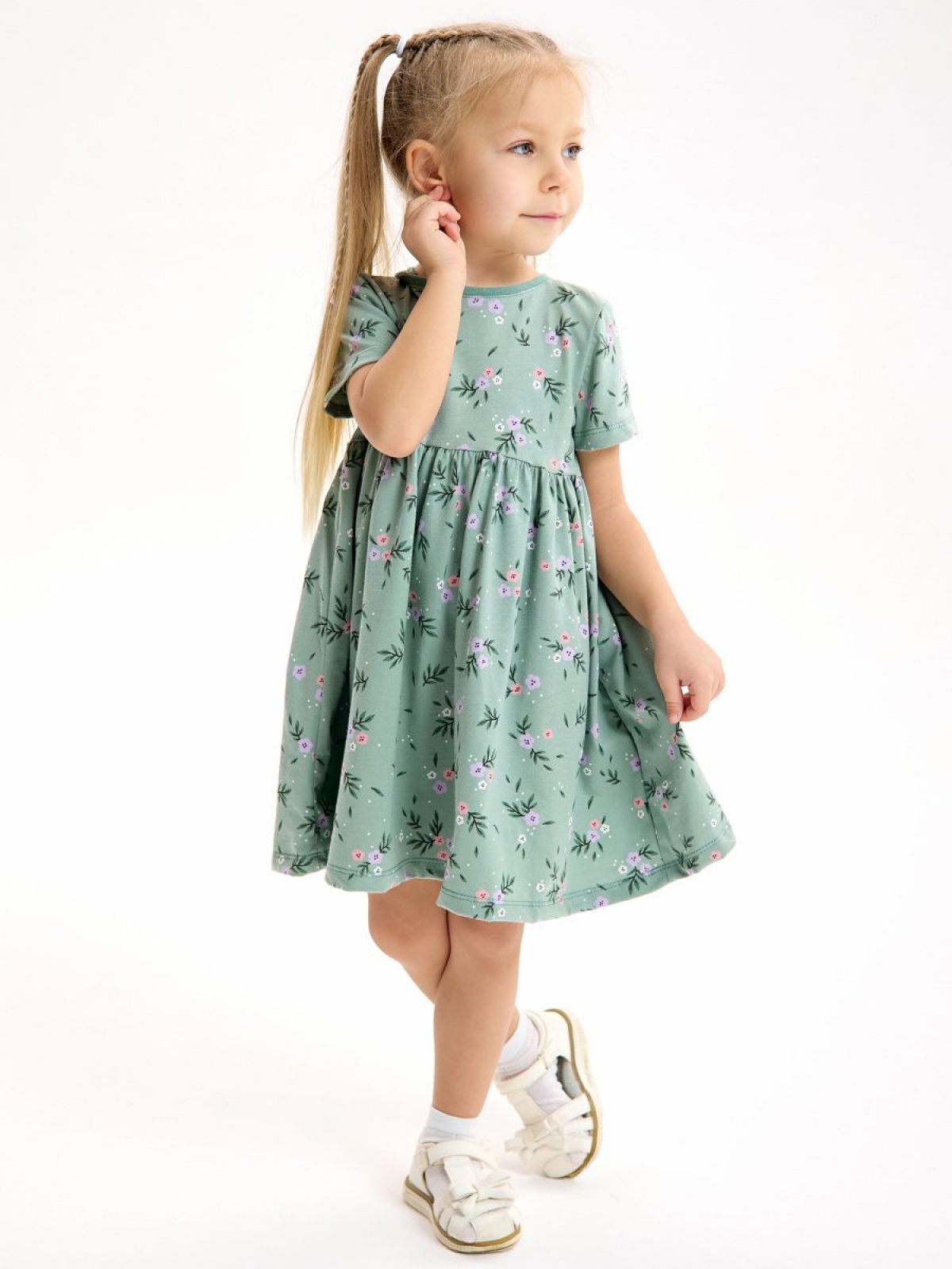 Платье нарядное в садик с коротким рукавом