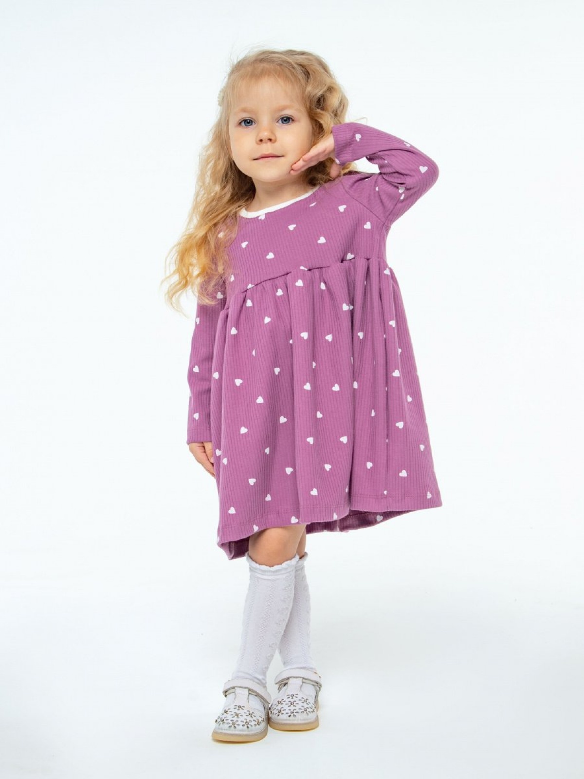 Платье детское в садик с длинным рукавом 