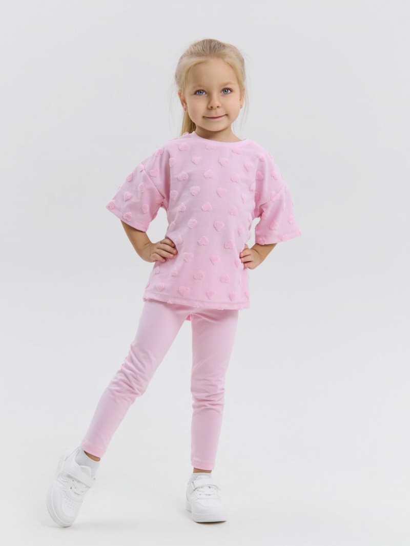 Нарядный костюм для девочки футболка и хлопковые лосины