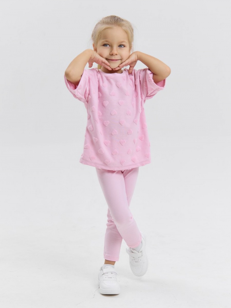 Нарядный костюм для девочки футболка и хлопковые лосины