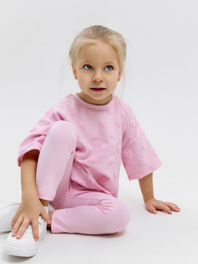 Нарядный костюм для девочки футболка и хлопковые лосины