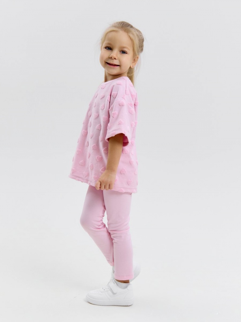 Нарядный костюм для девочки футболка и хлопковые лосины