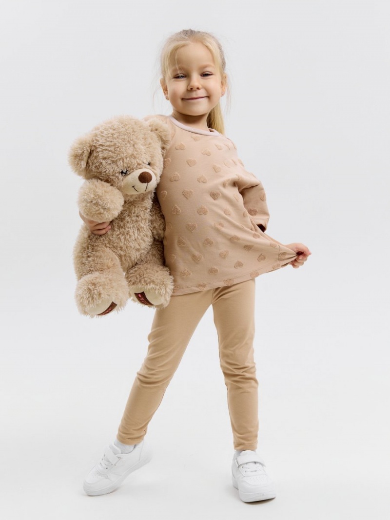 Костюм детский бежевый брюки и футболка