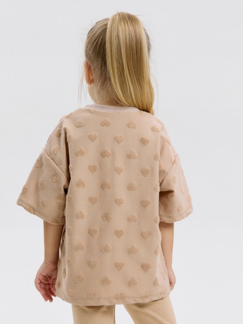 Костюм детский бежевый брюки и футболка