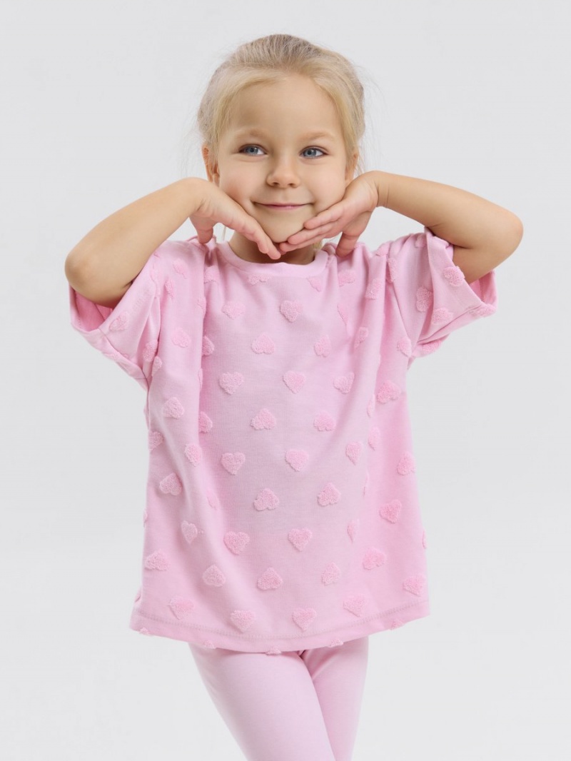 Нарядный костюм для девочки футболка и хлопковые лосины